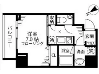 ファインクレスト護国寺(1K/5階)の間取り写真