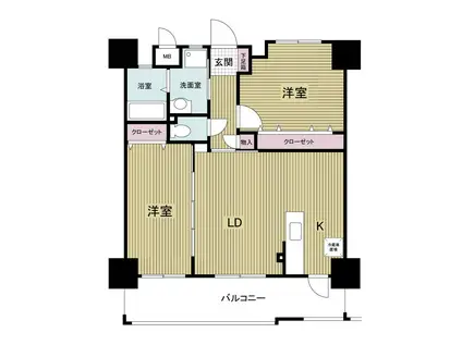 フェルト127(2LDK/5階)の間取り写真