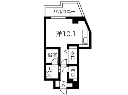 アルグラッド野田阪神(ワンルーム/3階)の間取り写真