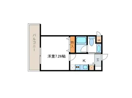 レジディア新川(1K/4階)の間取り写真