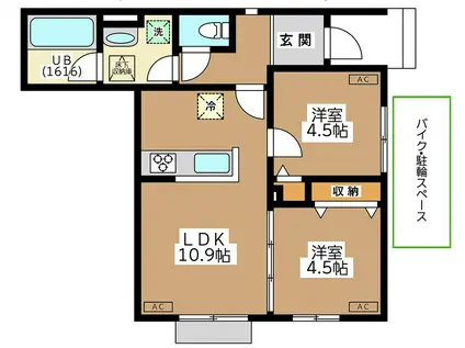 ESTELL(2LDK/1階)の間取り写真