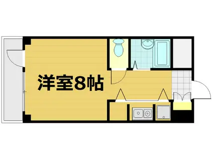 第24長栄アビタシオン(1K/3階)の間取り写真