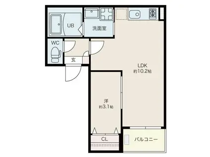 JACK MIYOSHIIII(1LDK/3階)の間取り写真