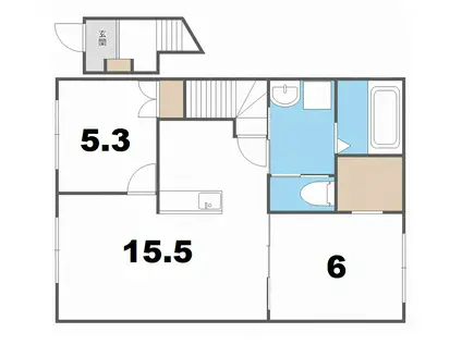 アテーナ大麻A B(2LDK/2階)の間取り写真