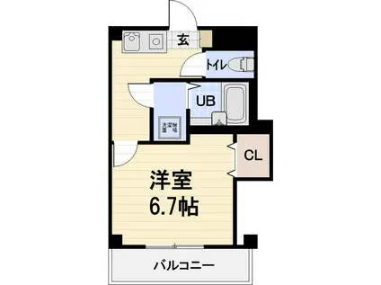 NASU12(1K/2階)の間取り写真