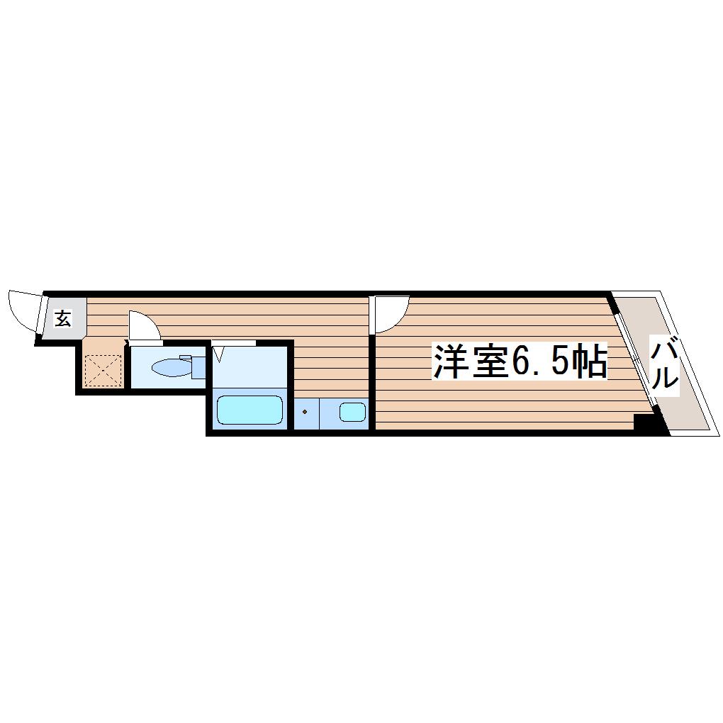八乙女深松マンション(1K/4階)の間取り写真
