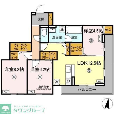 ベルニー太田(3LDK/3階)の間取り写真
