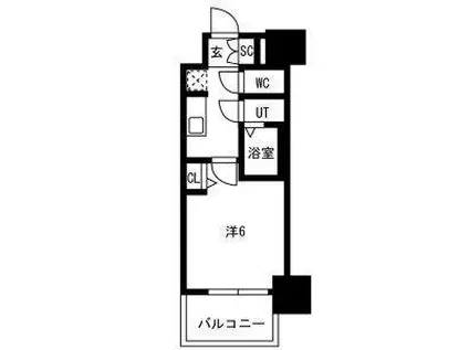 メイクスアート新栄III(1K/11階)の間取り写真