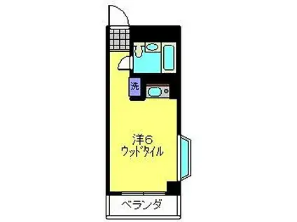 オーシャンハイツ(ワンルーム/3階)の間取り写真