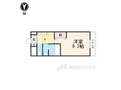 ネオパレス亀岡(1K/3階)の間取り写真