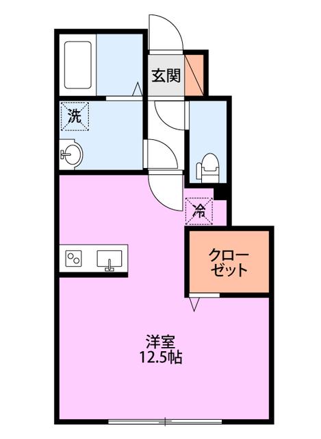 CLAIRE MOTOMACHI(ワンルーム/1階)の間取り写真