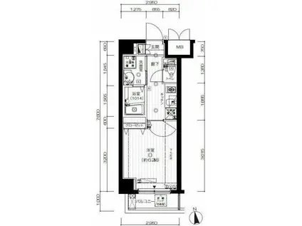 ラ・シード馬込レフィナード(1K/1階)の間取り写真