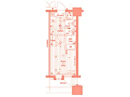 グランド・ガーラ横濱元町(1K/10階)の間取り写真