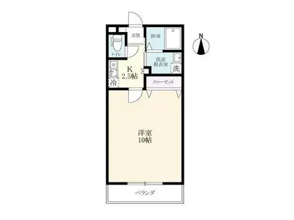 SERAI 七番館(1K/1階)の間取り写真