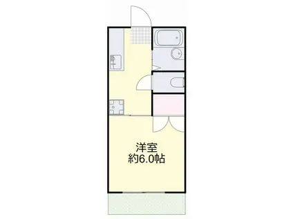 シャトレーII(1K/1階)の間取り写真