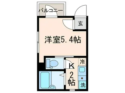 リーヴェルGINO元住吉(1K/1階)の間取り写真