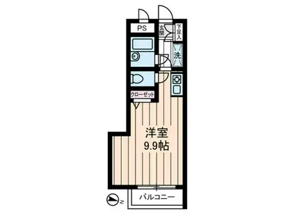 ASAKURAマンション(ワンルーム/3階)の間取り写真
