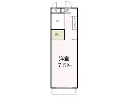 メゾンド本厚木(ワンルーム/4階)の間取り写真