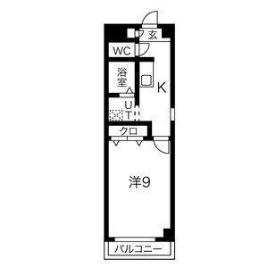 ラフィーネシャラ(1K/3階)の間取り写真