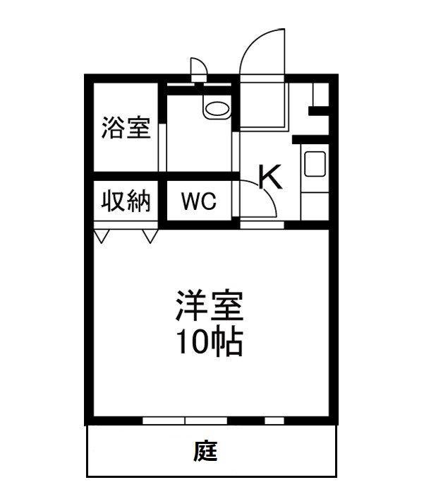 ヴィラ司(1K/1階)の間取り写真