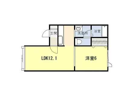 MY HOUSE GOOD RIVERI(1LDK/2階)の間取り写真