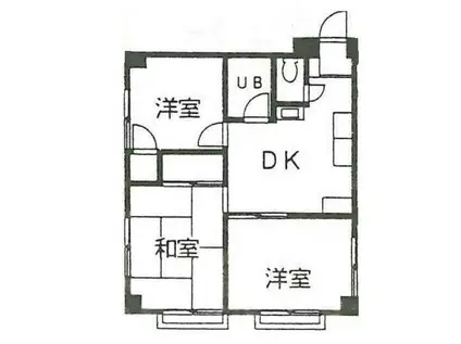 森ヶ丘第三マンション(3DK/1階)の間取り写真
