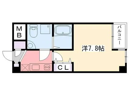 セレニテ甲子園(1K/2階)の間取り写真