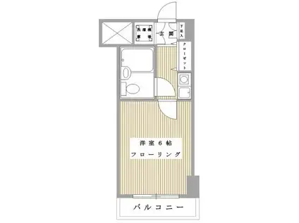ライオンズマンション町田第6(1K/5階)の間取り写真