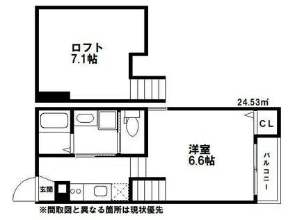 TUA CASA(1K/1階)の間取り写真