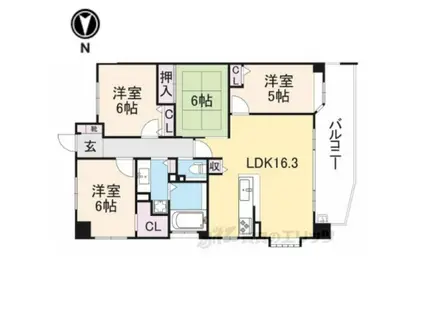 レイセニット奈良 グラン・ヴェルジェ(4LDK/4階)の間取り写真