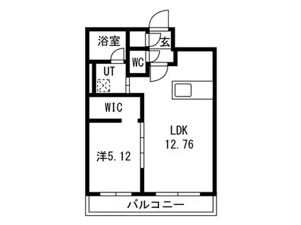 GA-福住1-1MS B棟(1LDK/2階)の間取り写真