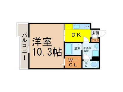 グレイス泉(1DK/3階)の間取り写真