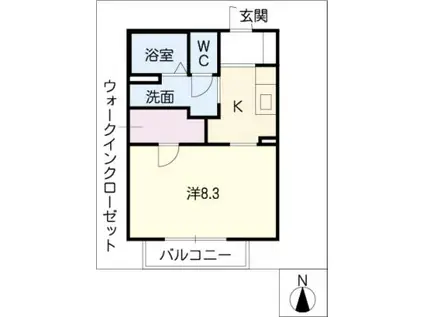 コーポイナホ(1K/1階)の間取り写真