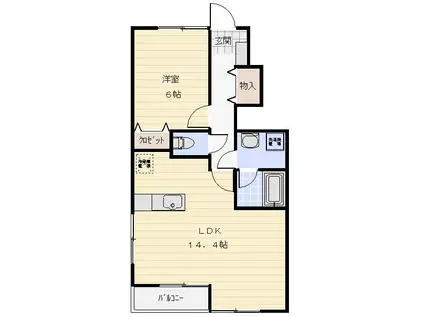 ブランシェ(1LDK/1階)の間取り写真