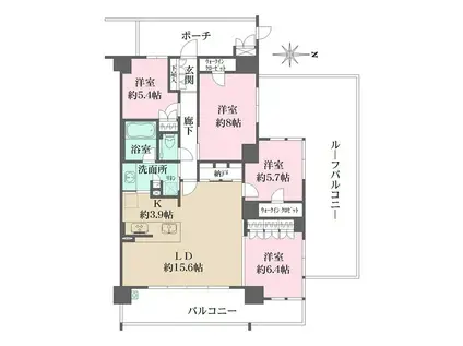 プレミスト西宮北口ザ・レジデンス(4LDK/4階)の間取り写真
