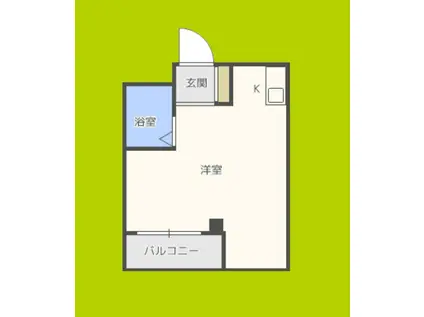 ハイツ南の風(ワンルーム/2階)の間取り写真