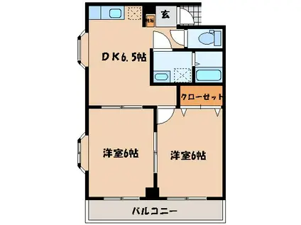 ヴィラ141(1LDK/5階)の間取り写真