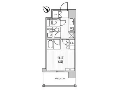 ディームス日本橋水天宮(1K/8階)の間取り写真