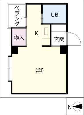 セラヴィ(ワンルーム/4階)の間取り写真