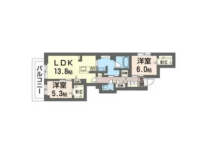 フォース アルカナ(2LDK/3階)の間取り写真