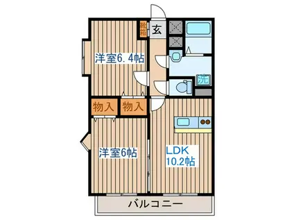 アルファ・スクエア(2LDK/3階)の間取り写真