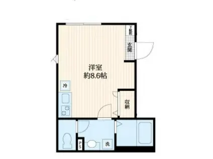 メゾンルピナス(ワンルーム/1階)の間取り写真