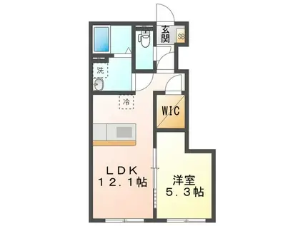 津市久居野村町 工事(1LDK/1階)の間取り写真