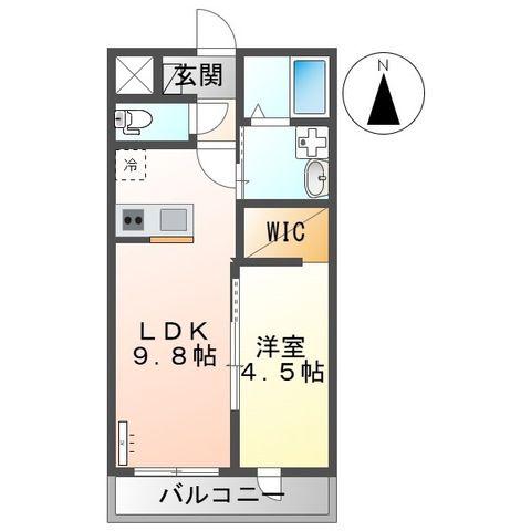 PLUMA BRANCA(1LDK/1階)の間取り写真