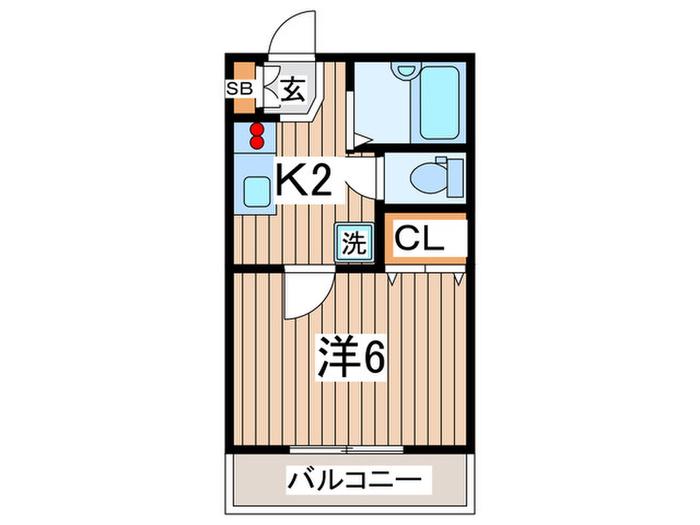 京急本線 追浜駅 徒歩11分 2階建 築29年(1K/2階)の間取り写真