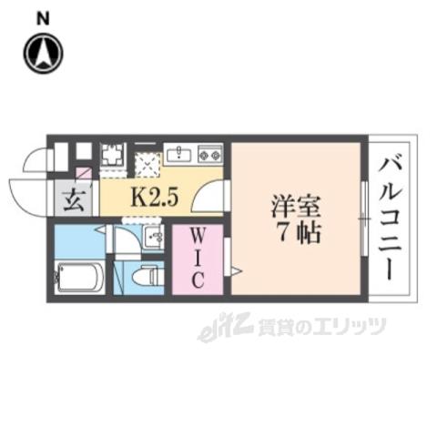 セジュールオッツ八戸ノ里(1K/3階)の間取り写真