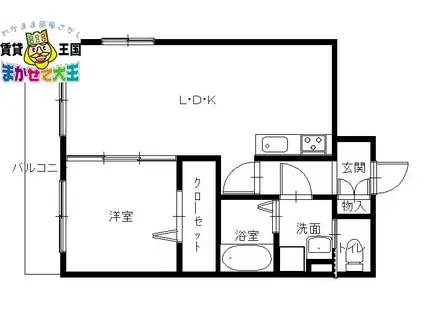 FIORANO フィオラーノ(1LDK/9階)の間取り写真