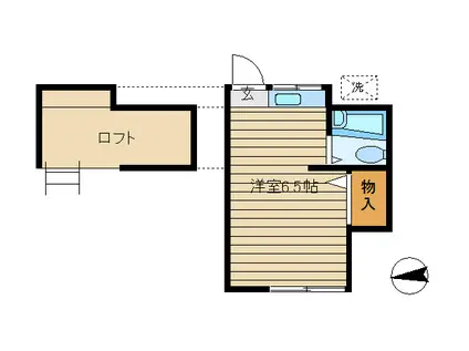 サングリーン平成(ワンルーム/1階)の間取り写真