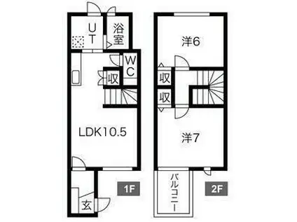 PROSPER愛子東(2LDK/1階)の間取り写真