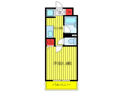 パレステュディオ文京千石(1K/7階)の間取り写真